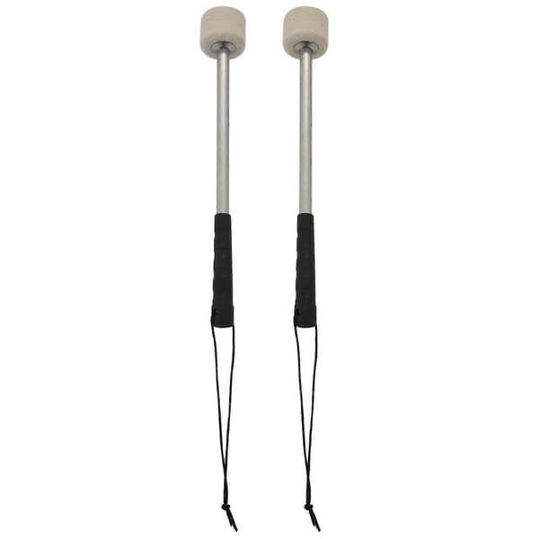 Pakke med 2 Basstromme Mallet Filtspidser Percussion Mallet Timpani Sticks med Rustfrit Stålhåndtag