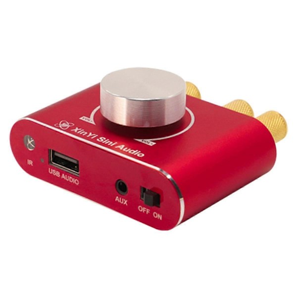 X15H 15WX2 Stereo Digital Power Audio AMP Amplificador Theater Fjernbetjening HIFI 5.1 Bluetooth Forstærker Board Rød