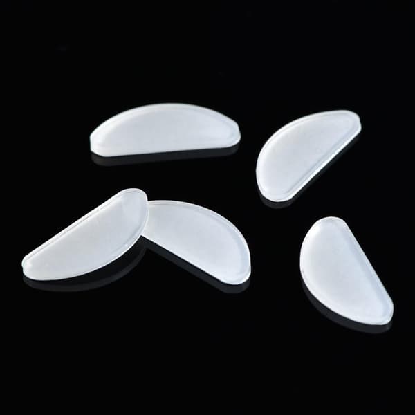Nese pads for briller silikon transparent 10 par (19 mm)