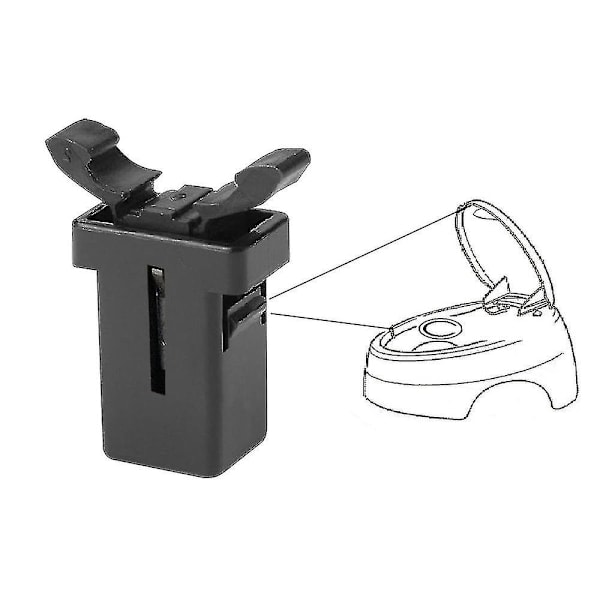 2x Udskiftningslås til Brabantia Touch-låg, Kompatibel med Spand, Reservedel, Reparation, Låseklips, Udskiftningslås, Spand