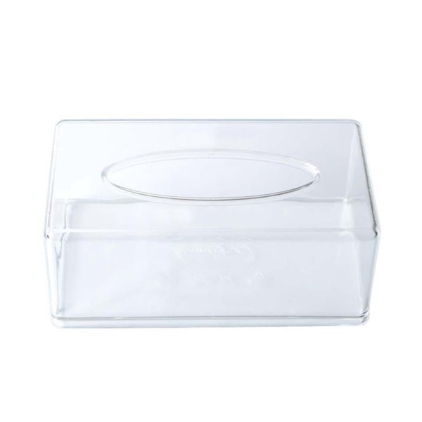 Gennemsigtig akryl tissueboks servietholder stue hjem opbevaringsboks papir box-jbk