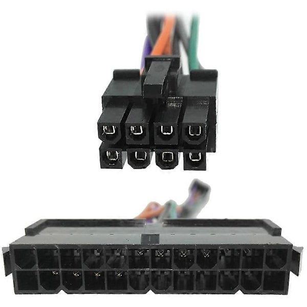 24-nastainen 8-nastaiseen ATX PSU -sovitinkaapeli, yhteensopiva 3020 7020 9020 T1700 12 tuuman (30 cm) kanssa