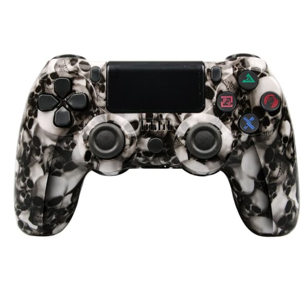 Trådløs kontroller for PS4/Pro/PS3/Slim/PC/Steam, Bluetooth-kontroller, Joystick, Støtter 6-akser, Vibrasjon, Berøringsklikk