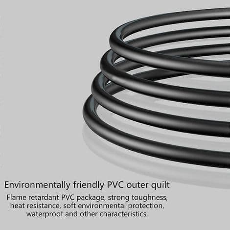 C14 till C7 hane-hona strömkabel, PVC-adapter för sovrum