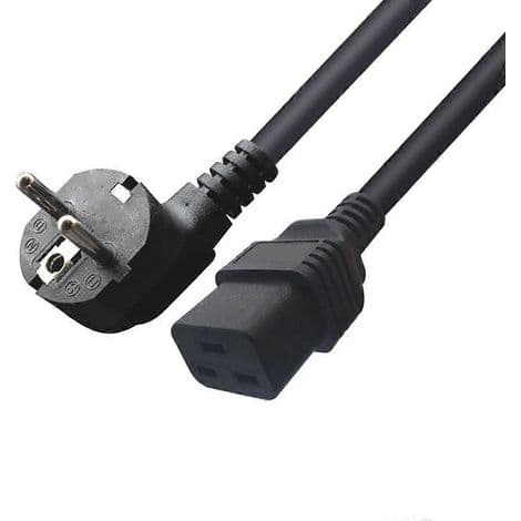 IEC320 C19 till 2-stifts Schuko (EU) strömkabel - Förlängningskabel för inverter/PDU