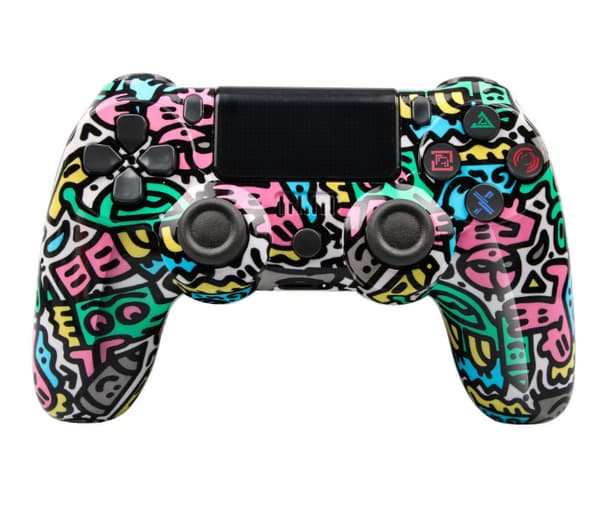 Trådløs kontroller for PS4/Pro/PS3/Slim/PC/Steam, Bluetooth-kontroller, Joystick, Støtter 6-akser, Vibrasjon, Berøringsklikk