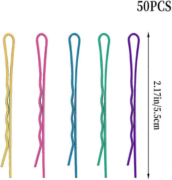 50 stk. Hårnåle sæt (lige Multicolor)