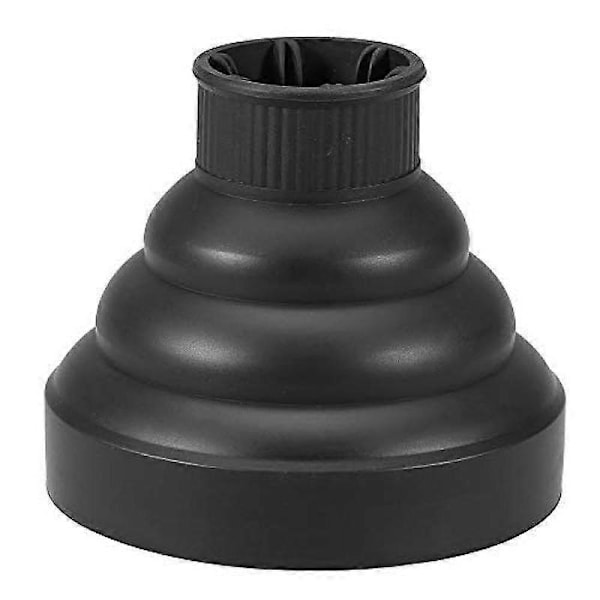 Hårblås Diffusor, Universal Vikbar Fn-Huvud, Styling Frisörverktyg, Skönhet Frisörsalong Tillbehör för Fn (Svart)