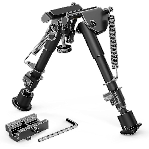 Aleko 2-i-1 Bipod 6-9 tum Justerbar Höjd, Spårskena Adapter Ingår