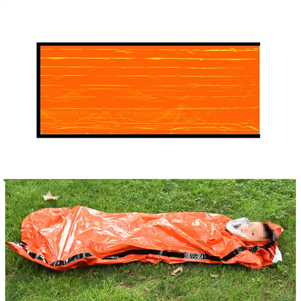 3-pak Redningstæppe sovepose til nødsituationer 210×91 cm Orange