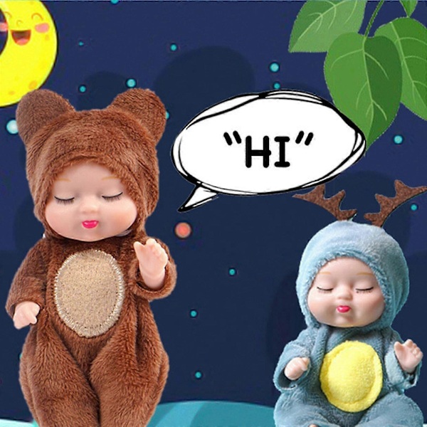 6 st Söta Mjuka Babydockor med Realistiskt Utseende & Kläder, Perfekta Presenter till Flickor
