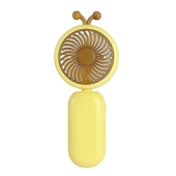 Mini Håndholdt Ventilator Lommeventilator Genopladelig USB Ventilator Rejsevenlig Køleventilator - FARVE: Gul
