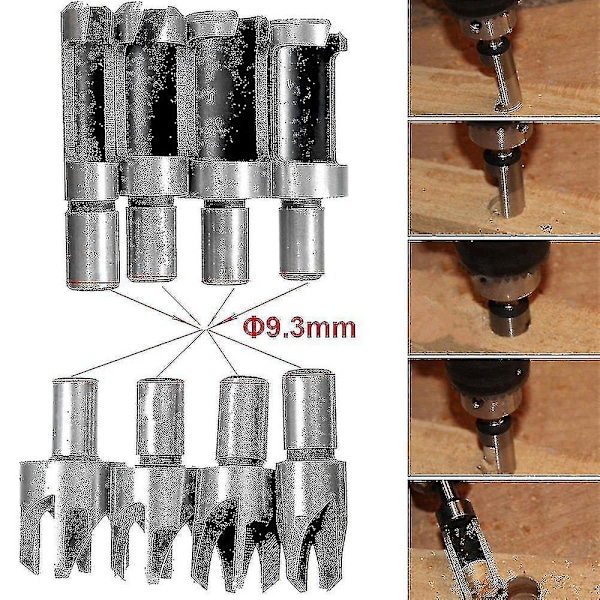 8 stk. HSS prop skærer træbearbejdning skæreværktøj træprop borebits træprop skærer borebits 6mm/10mm/13mm/16mm Uwx (dp)