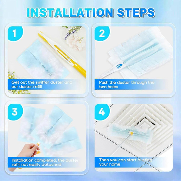 2025 Senaste Modell 30-pack Engångs Dammvippefyllning för Swiffer Hand Duster, Degree Dusters Refills