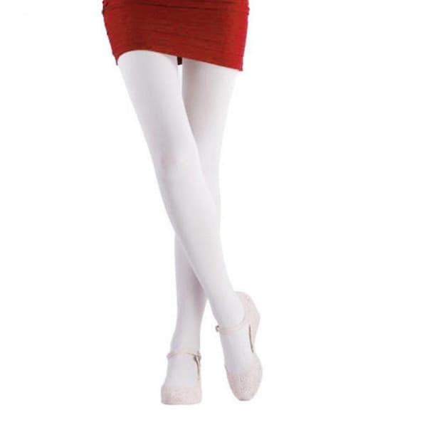 Dam Vinter Tjocka Varma Fodrade Termiska Stretchiga Tights Elastiska Leggings (vit)