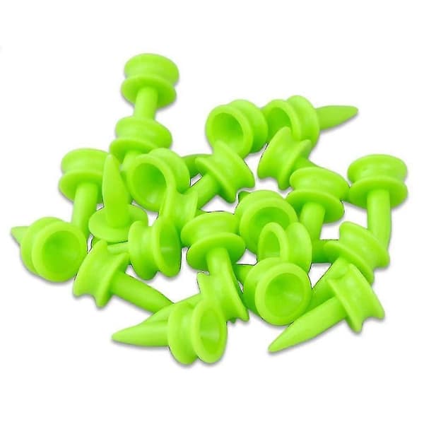 Golf Tees 1 Tomme 100 Stk. Plast Golf Castle Små Tees (grøn) (sammenfiltring)