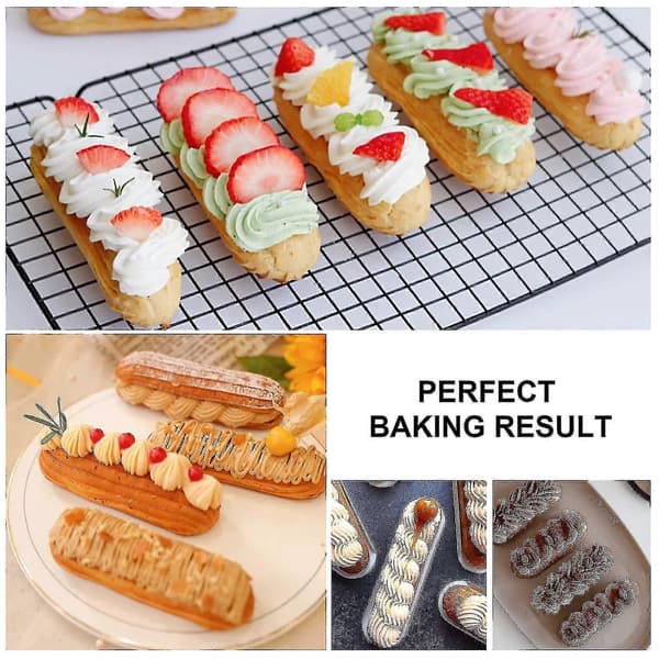 2 stk. Chokoladebarforme, Lange strimmelforme, Fingerkiks silikoneform, Silikone Eclair form, Non-stick silikone
