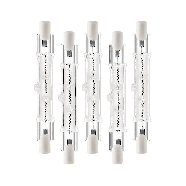 5 Pak R7s 118mm 300w 230v, r7s halogen lineær glødepære, dæmpbar halogenlampe til konstruktion Wo Hk