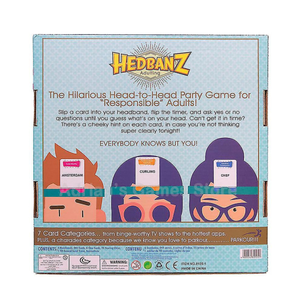 Hedbanz Adulting Board Game Guess Who I Am English Version-jbk