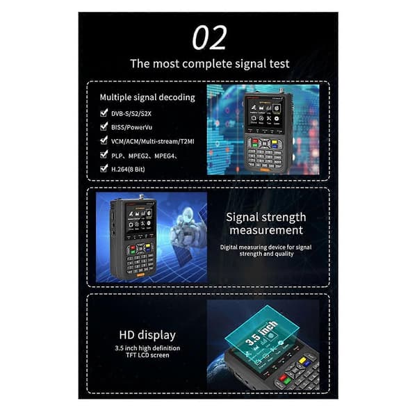 GTMedia V8 Finder2 Satellitfinder Digitalt Meter