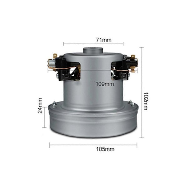 1200W Universal Støvsugermotor Stor Effekt 105mm Diameter Støvsuger Tilbehørsdele Erstatning