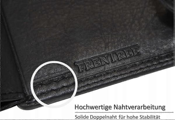 Frentree Herre Sort Naturlæderpung LB-01