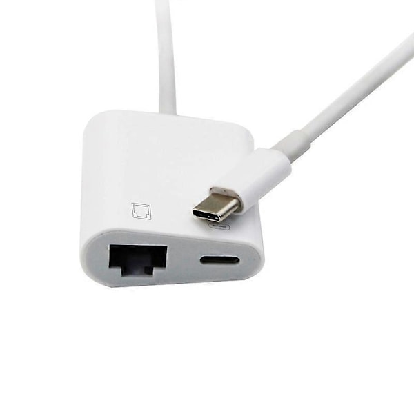 Typ C OTG Ethernet-adapter USB C till RJ45 Ethernet LAN Trådbunden nätverkskonverterare 100 Mbps för Typ C mobiltelefon surfplatta