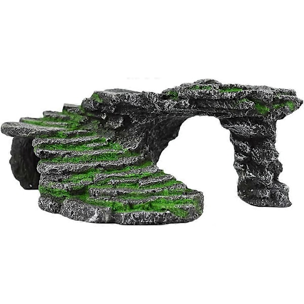 Skildpadde Solrampe Platform Reptil Skjul Habitat (Sort)