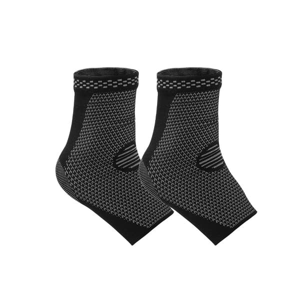 Unisex kobber ankelstøttestrømpe Sort S