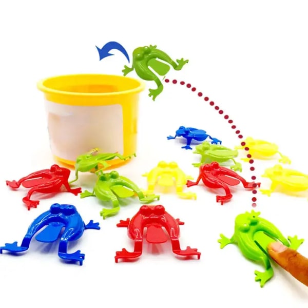 12st studsande groda inklusive 1 förvaringshink - roliga stress relief leksaker för barn - perfekta födelsedagspresenter och festgodis