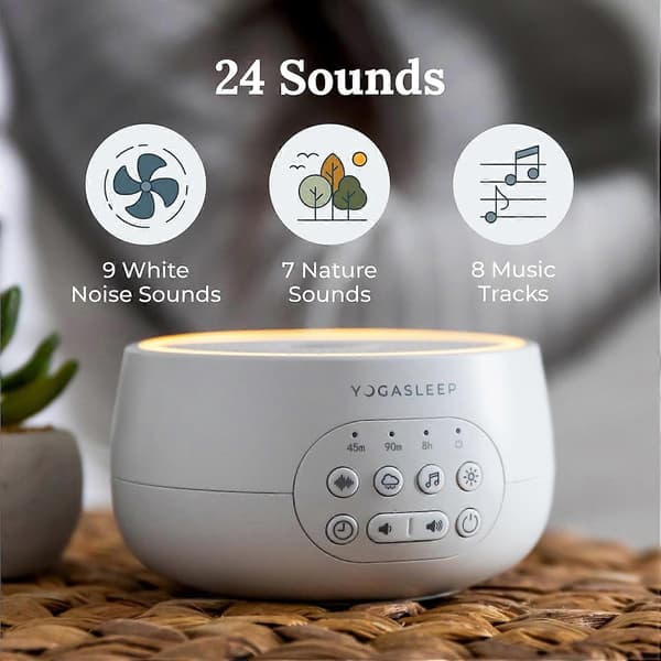 2025 Siste Modell Multi Lyd Hvit Støy Maskin med Nattlys, Sleep Timer, 26 Sooth