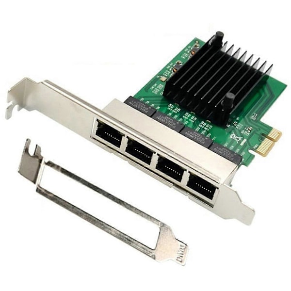 RJ-45 4-Port Ethernet Server Adapter Gigabit Netværkskort PCI-E X1 Interface