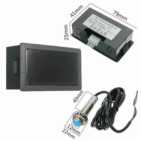 4 Digital LED Varvräknare Varvräknare + Hallgivare DE