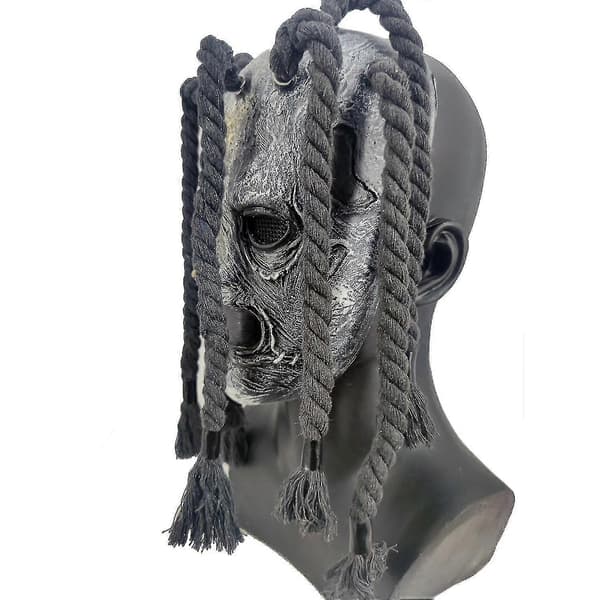 Corey Taylor-stil Fullhode Latex Maske Med Dreadlocks Kostyme-AM