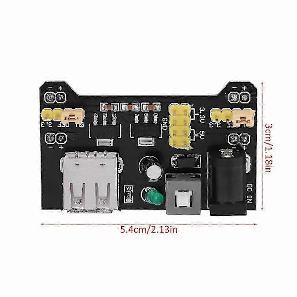 5 stk. 5V/3.3V Strømforsyningskort Dedikeret Strømmodul til Breadboard
