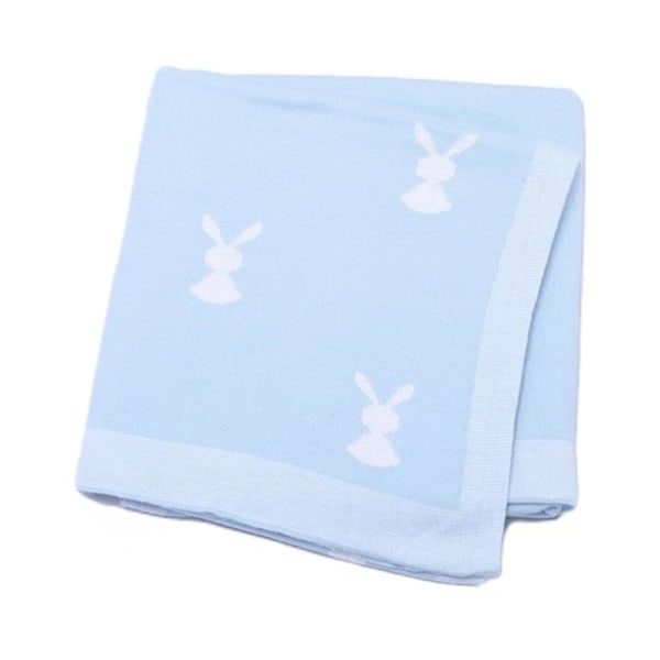 Newborn Blanket Strikket Throw Blanket Cute Bunny Pattern-jbk