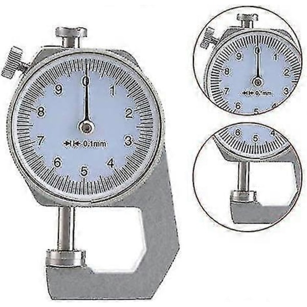 Tykkelsesmåler, Bærbar Tykkelsestester Kaliber 0,01 mm Nøjagtighed Til Papir, Læder, Metalplademåleværktøj 1 stk. grå X