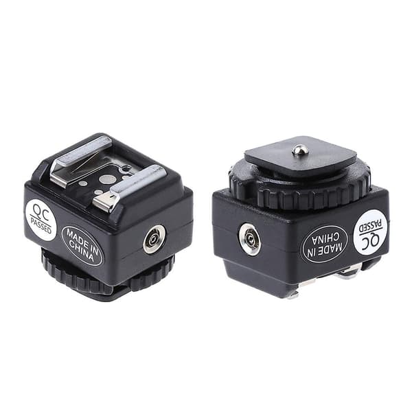 C-N2 Hot Shoe Konverter Adapter PC Sync Port Kit til Nikon Flash til Canon Kamera