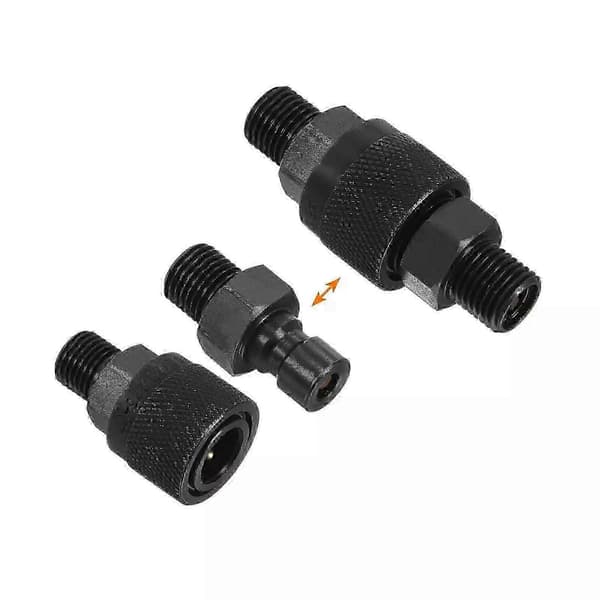 Hydraulisk Hurtigkobling Sett M14x1.5mm Hannrørfitting Svart