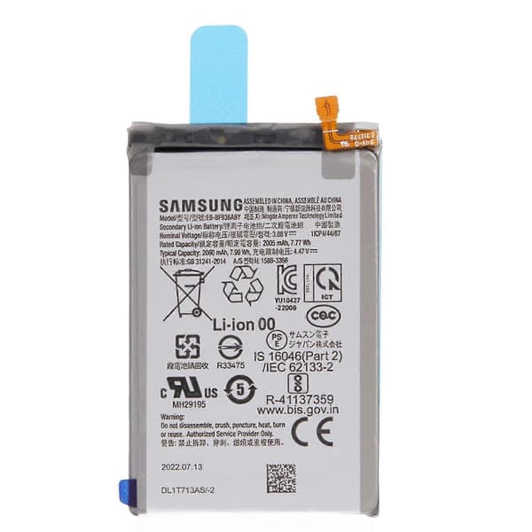 Til Samsung Galaxy Z Fold4 5G 3.88V 4275mAh Li-ion Polymer Batteri Samling Del (Kode: EB BF936AB