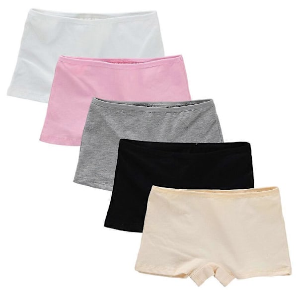 5-pack Trosset för Flickor, Stretchbomull, Andningsbara, En Storlek - FÄRG: Set 4