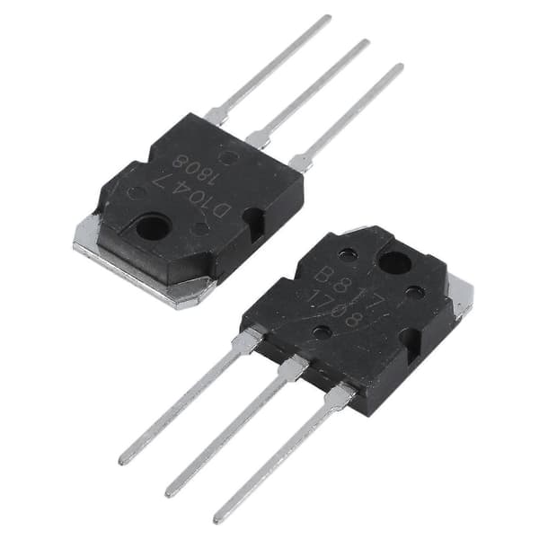 2 Silicium Transistor - D 1047 + B 817, 200 V, 12 A