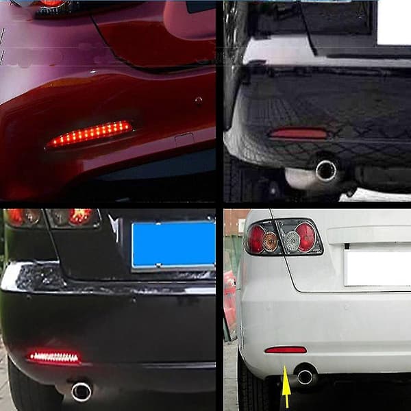 1 par Bakre Støtfangerlys Røkt Linse Baklys For Mazda 6 2003-2008