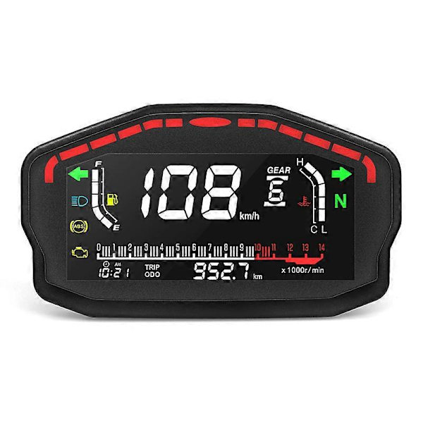 Motorcykel Digital Dash Digital Panel Universal LED LCD Speedometer Odometer 1,2,4 Cylindre
