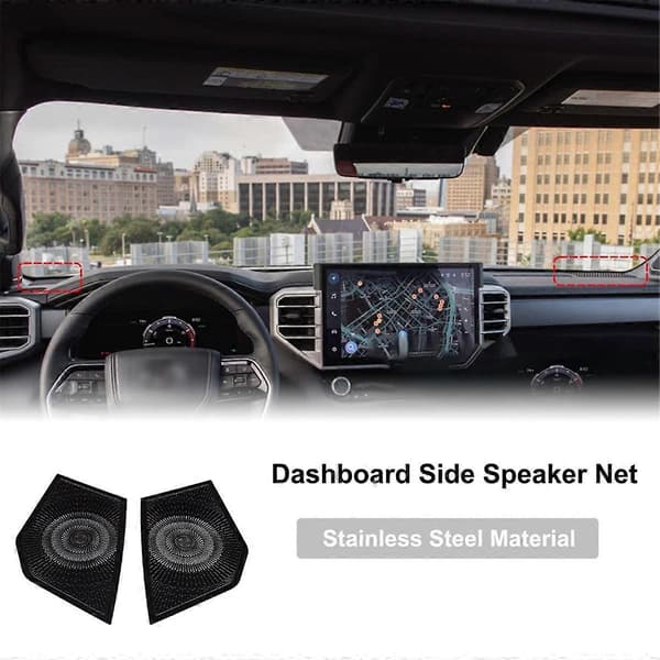 Dashboard Side Højttaler Horn Cover Trim til / Sequoia 2022-2024 Interiør Tilbehør