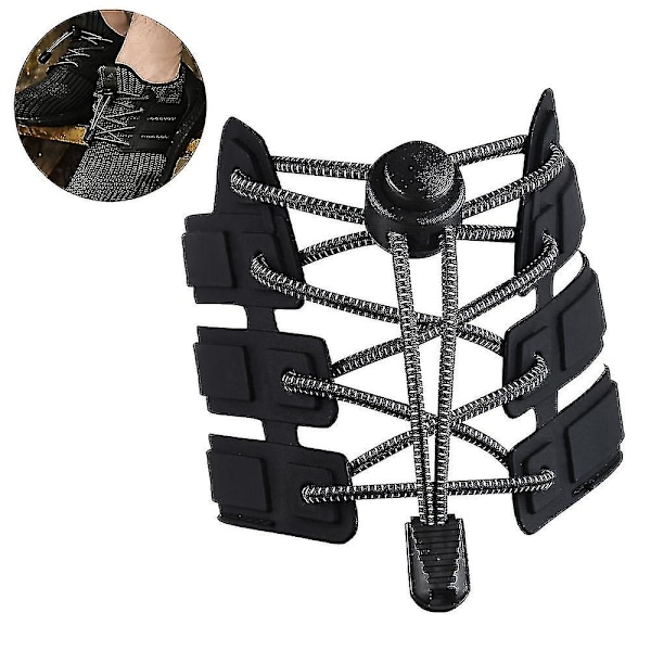 Elastiske Snørebånd Uden Binding - One Size Passer Alle Børn & Voksne - Elastiske Snørebånd Uden Binding