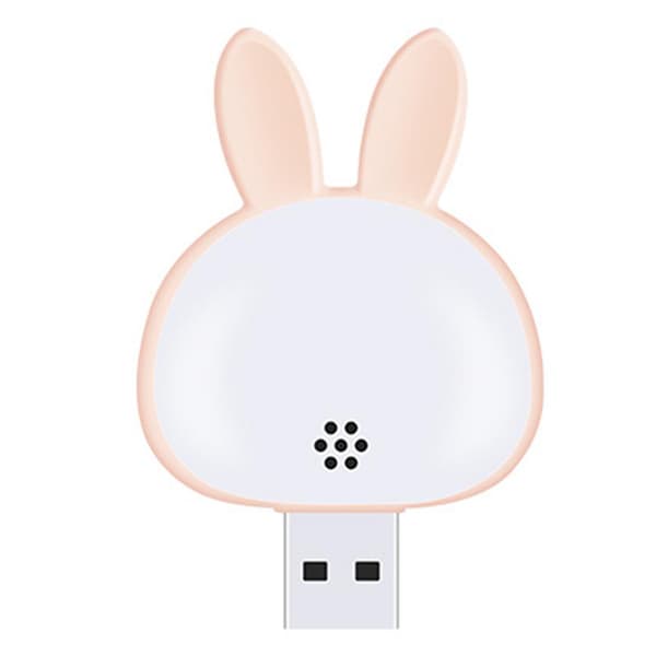 USB plug-in Søde Kaniner LED Natlampe 3 Farveskiftende Natlampe til Sengelæsning