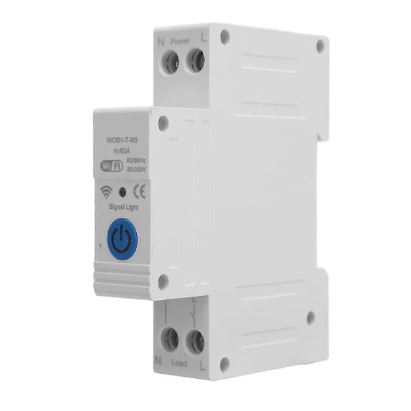 WiFi Strømbryter for Tuya APP DIN Skinne Montering Fjernkontroll Strømbryter Timer Bryter AC230V 63A