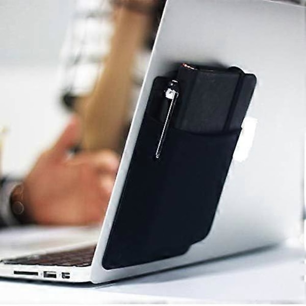 Bärbar hårddisksfodral för Laptop - SSD Solid State Drive - Återanvändbar Lim - Fäst på Extern Hårddisk Bärväska - Fickficka (Svart)
