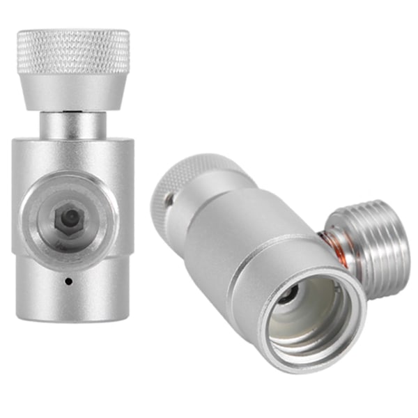 CO2 Påfyldningstank Cylinder Genopfyldningsadapter Konnektor Kit Til SodaStream (Sølv uden Måler)